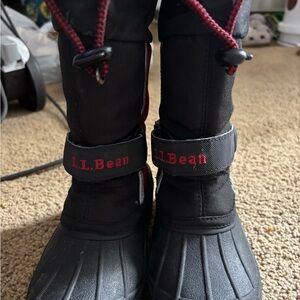 L.L. Bean Black and Red Snow Boots